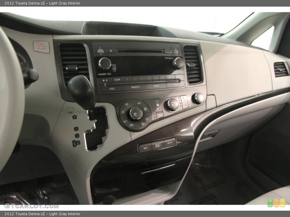 Light Gray Interior Controls for the 2012 Toyota Sienna LE #102148748