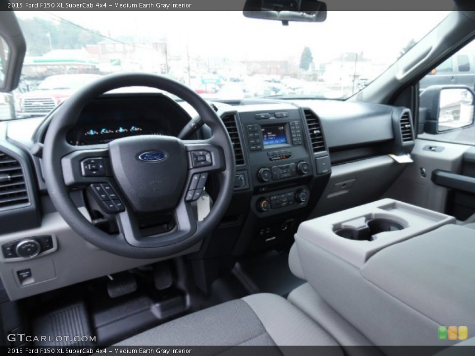 Medium Earth Gray Interior Prime Interior for the 2015 Ford F150 XL SuperCab 4x4 #102153344