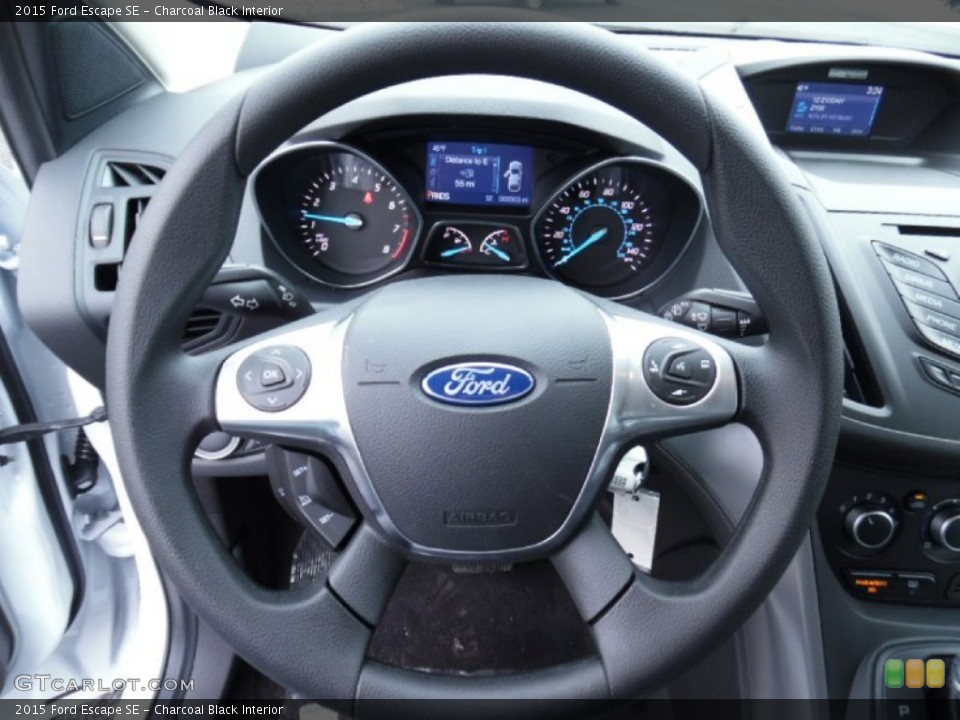 Charcoal Black Interior Steering Wheel for the 2015 Ford Escape SE #102156179