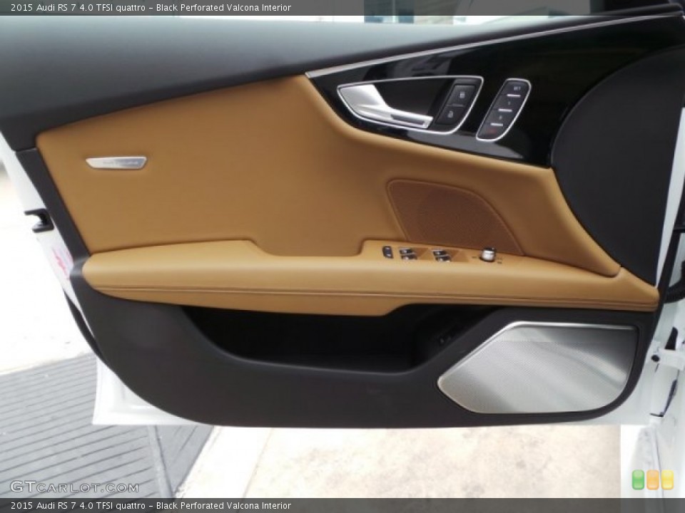 Black Perforated Valcona Interior Door Panel for the 2015 Audi RS 7 4.0 TFSI quattro #102157949