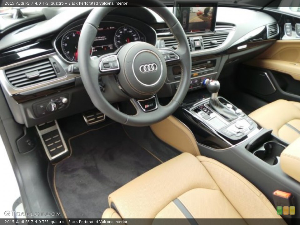 Black Perforated Valcona 2015 Audi RS 7 Interiors