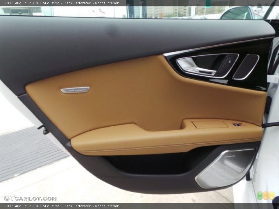 Black Perforated Valcona Interior Door Panel for the 2015 Audi RS 7 4.0 TFSI quattro #102158279