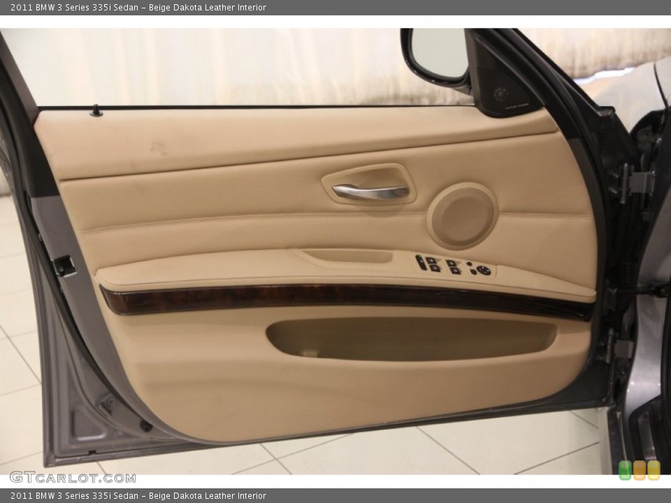 Beige Dakota Leather Interior Door Panel for the 2011 BMW 3 Series 335i Sedan #102158585