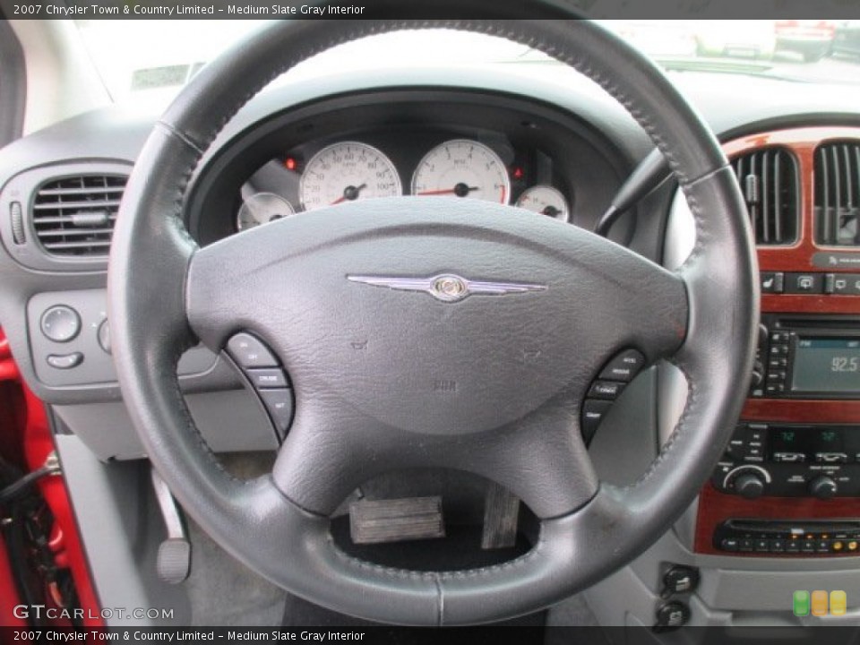 Medium Slate Gray Interior Steering Wheel for the 2007 Chrysler Town & Country Limited #102158759
