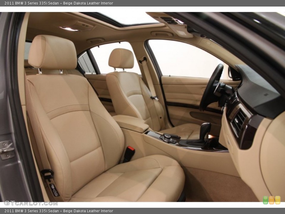 Beige Dakota Leather Interior Front Seat for the 2011 BMW 3 Series 335i Sedan #102158819