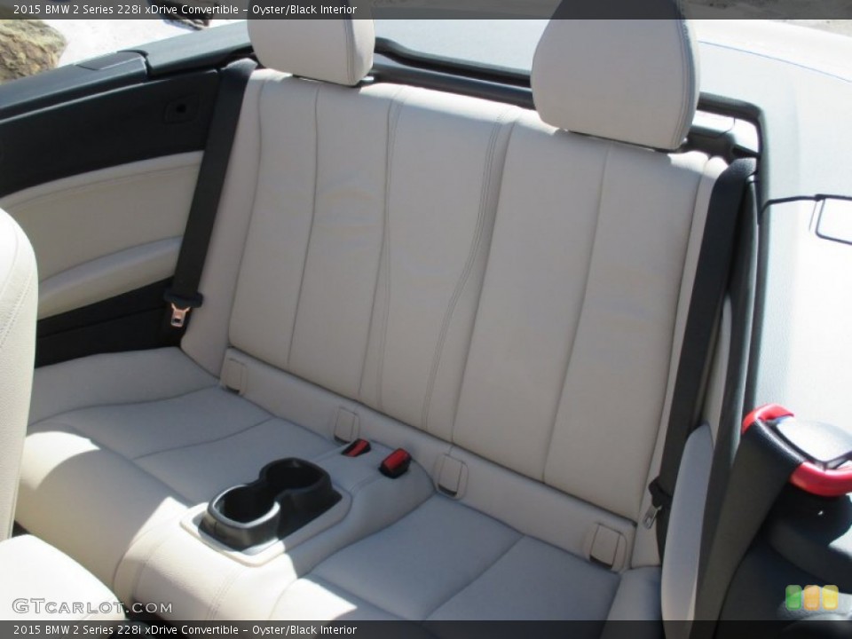 Oyster/Black Interior Rear Seat for the 2015 BMW 2 Series 228i xDrive Convertible #102159908