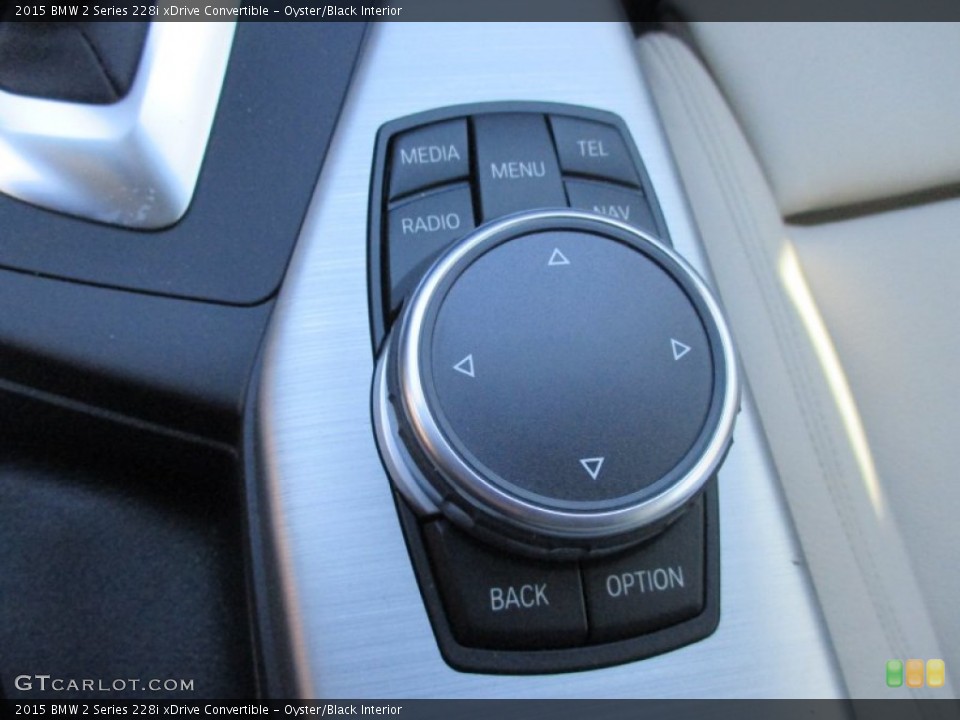 Oyster/Black Interior Controls for the 2015 BMW 2 Series 228i xDrive Convertible #102159974