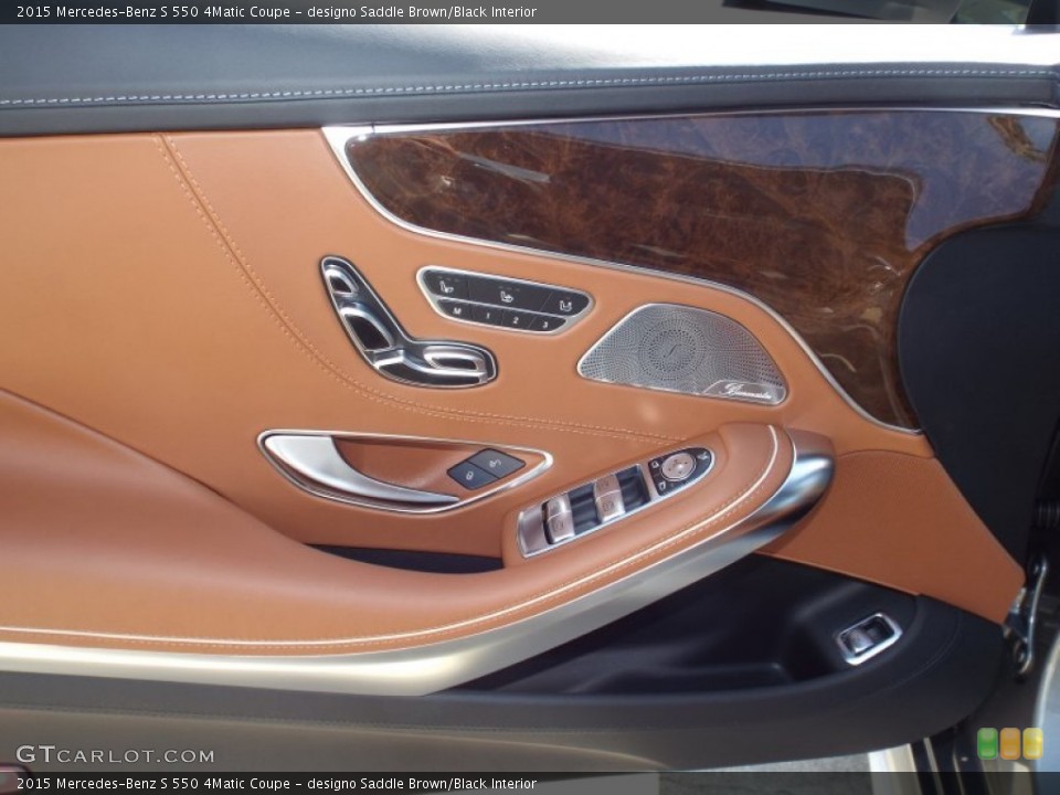 designo Saddle Brown/Black Interior Door Panel for the 2015 Mercedes-Benz S 550 4Matic Coupe #102161918
