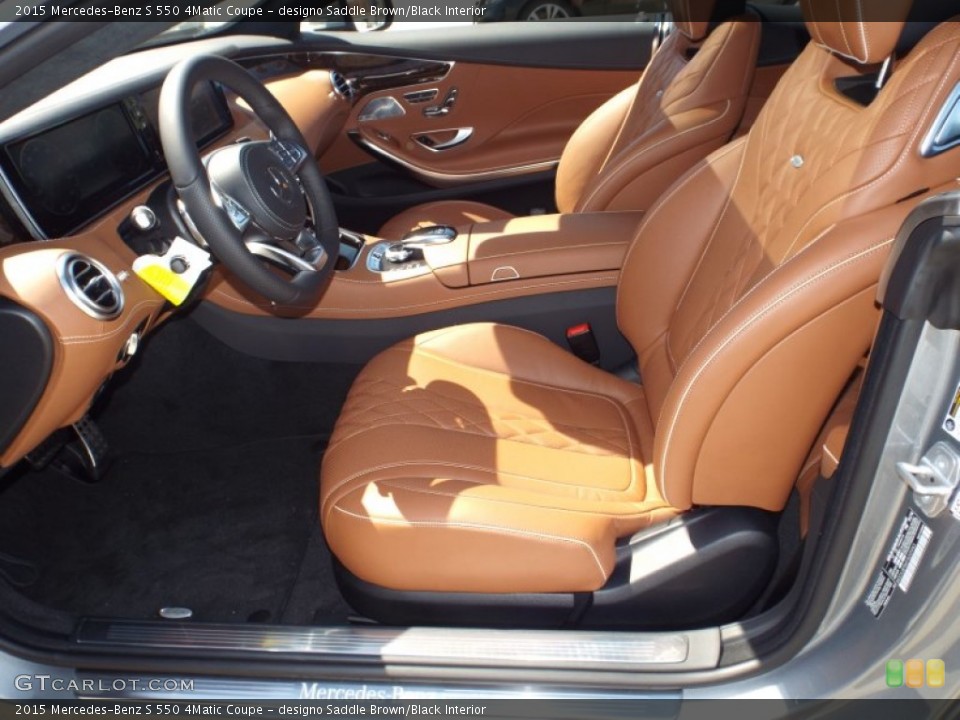 designo Saddle Brown/Black Interior Photo for the 2015 Mercedes-Benz S 550 4Matic Coupe #102161942