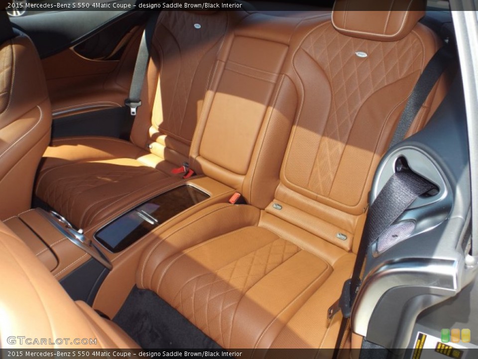 designo Saddle Brown/Black Interior Rear Seat for the 2015 Mercedes-Benz S 550 4Matic Coupe #102161966