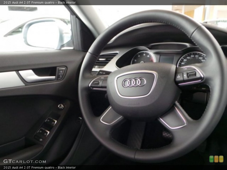 Black Interior Steering Wheel for the 2015 Audi A4 2.0T Premium quattro #102162299