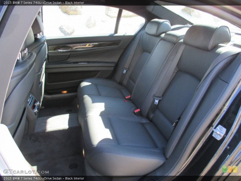 Black Interior Rear Seat for the 2015 BMW 7 Series 740Li xDrive Sedan #102162911
