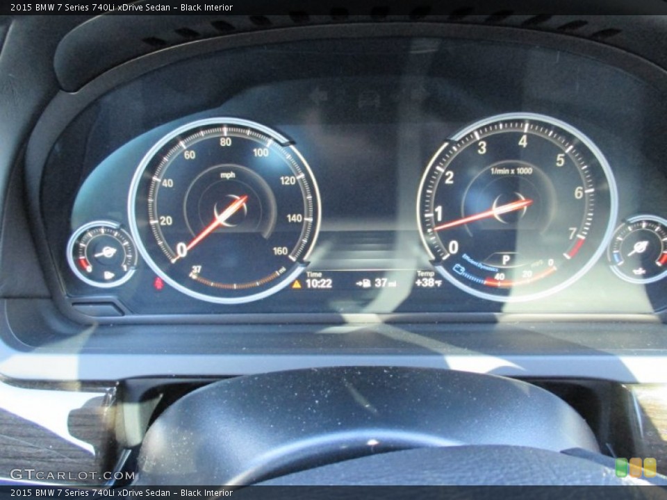 Black Interior Gauges for the 2015 BMW 7 Series 740Li xDrive Sedan #102163049