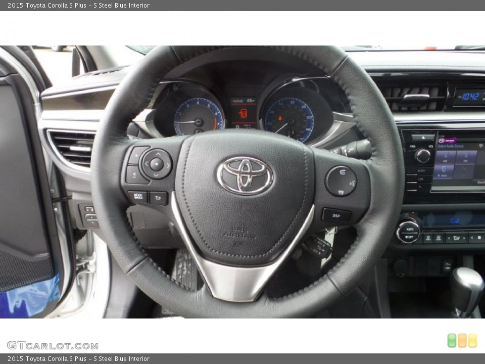 S Steel Blue Interior Steering Wheel for the 2015 Toyota Corolla S Plus #102164778