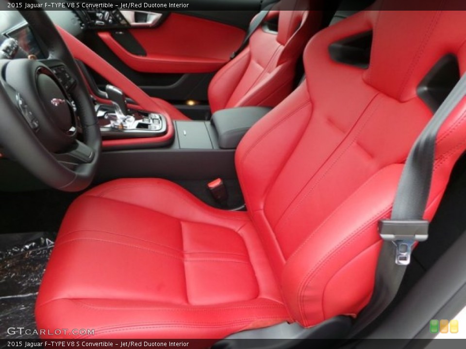 Jet/Red Duotone Interior Front Seat for the 2015 Jaguar F-TYPE V8 S Convertible #102166799