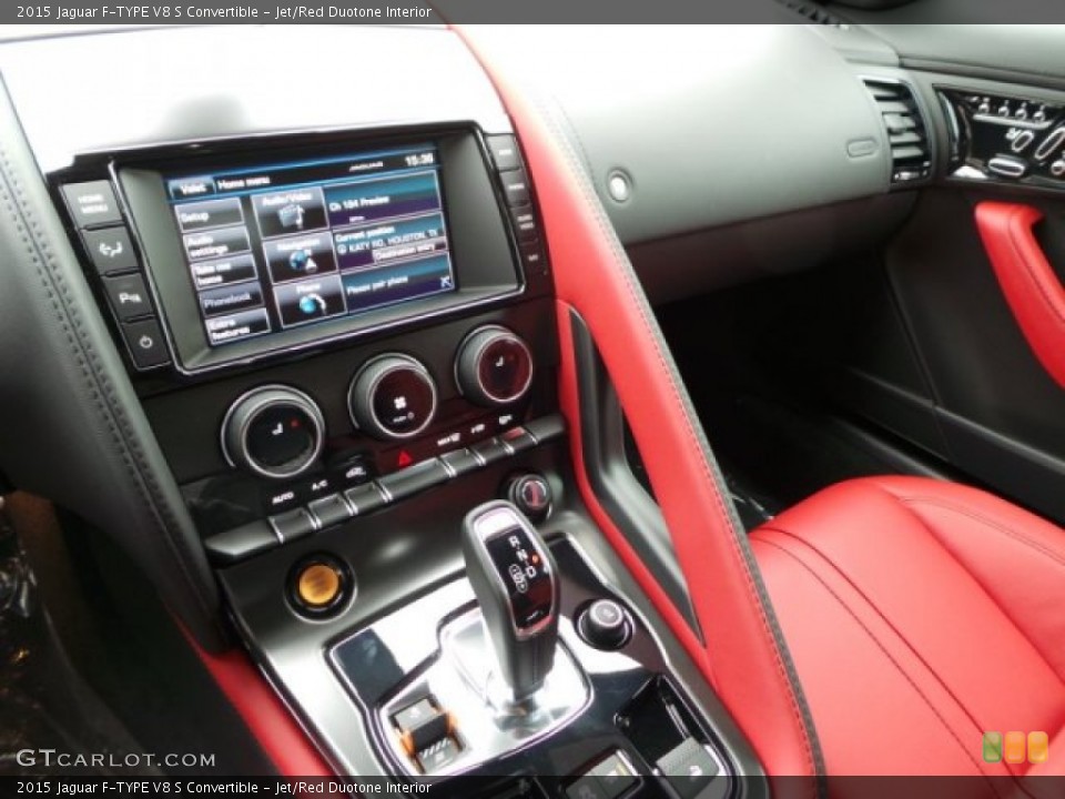 Jet/Red Duotone Interior Controls for the 2015 Jaguar F-TYPE V8 S Convertible #102166835