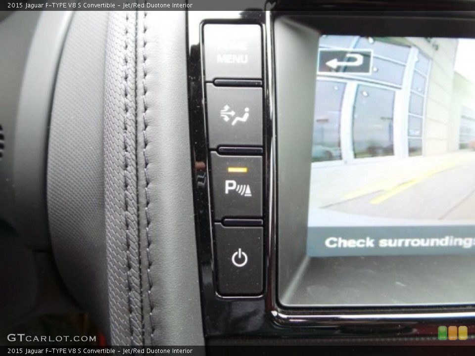 Jet/Red Duotone Interior Controls for the 2015 Jaguar F-TYPE V8 S Convertible #102166934