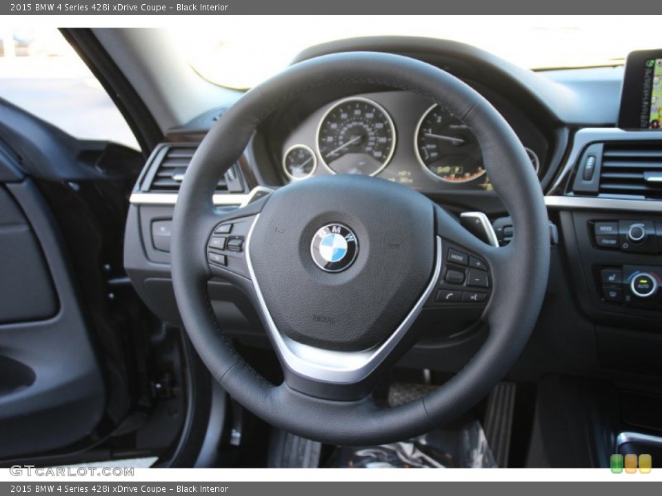 Black Interior Steering Wheel for the 2015 BMW 4 Series 428i xDrive Coupe #102167503