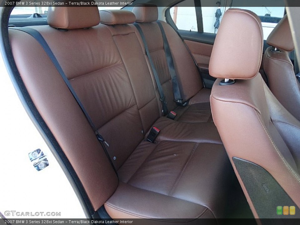 Terra/Black Dakota Leather Interior Rear Seat for the 2007 BMW 3 Series 328xi Sedan #102172487