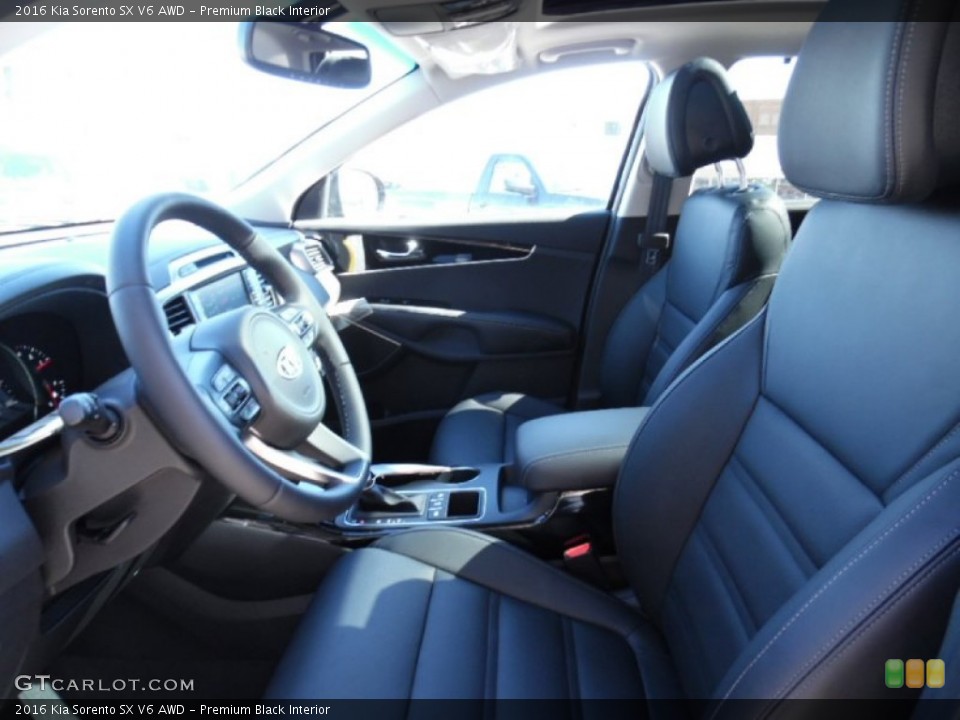 Premium Black Interior Photo for the 2016 Kia Sorento SX V6 AWD #102172568