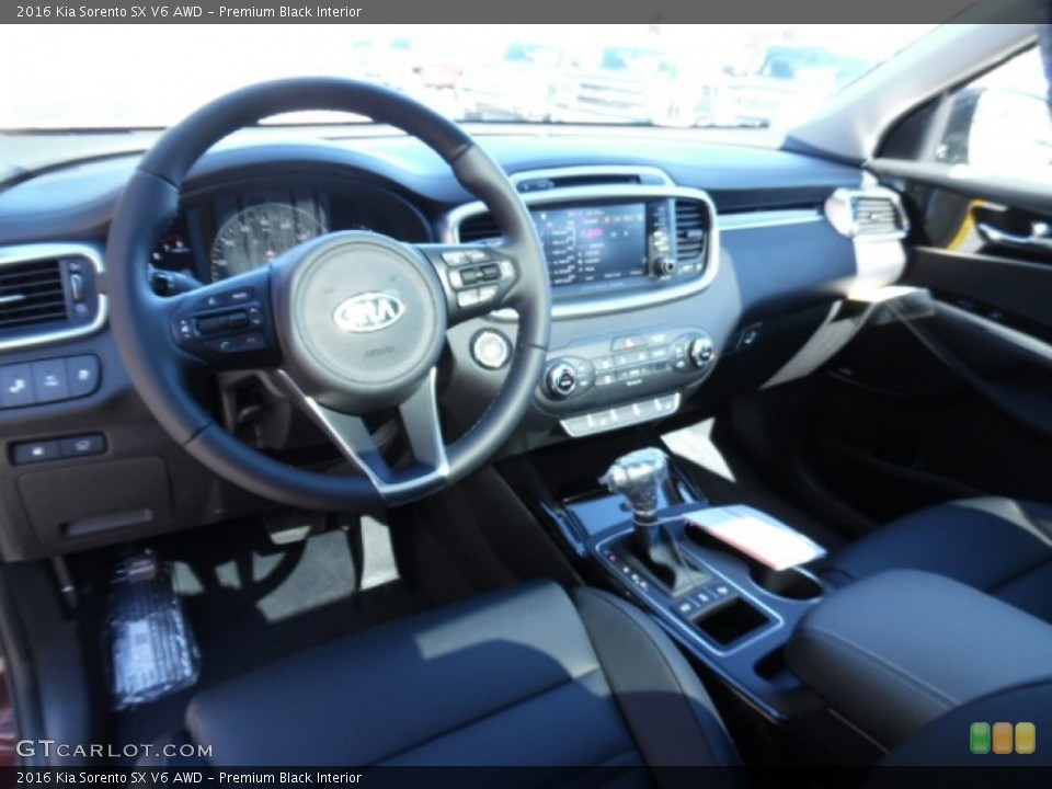 Premium Black Interior Prime Interior for the 2016 Kia Sorento SX V6 AWD #102172613