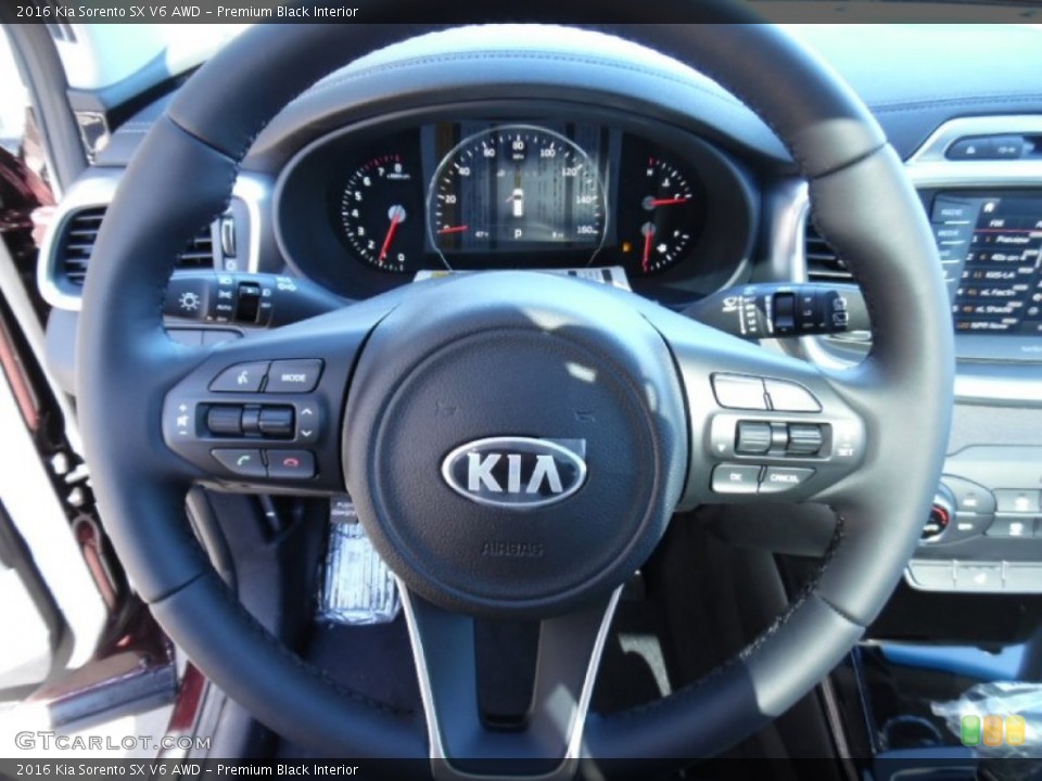 Premium Black Interior Steering Wheel for the 2016 Kia Sorento SX V6 AWD #102172706