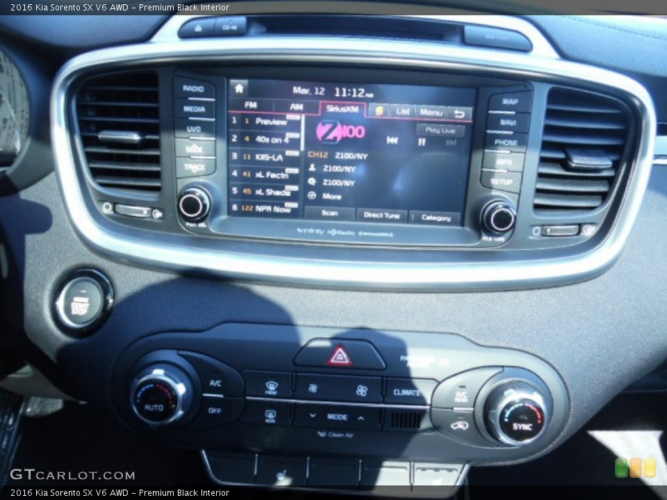 Premium Black Interior Controls for the 2016 Kia Sorento SX V6 AWD #102172750