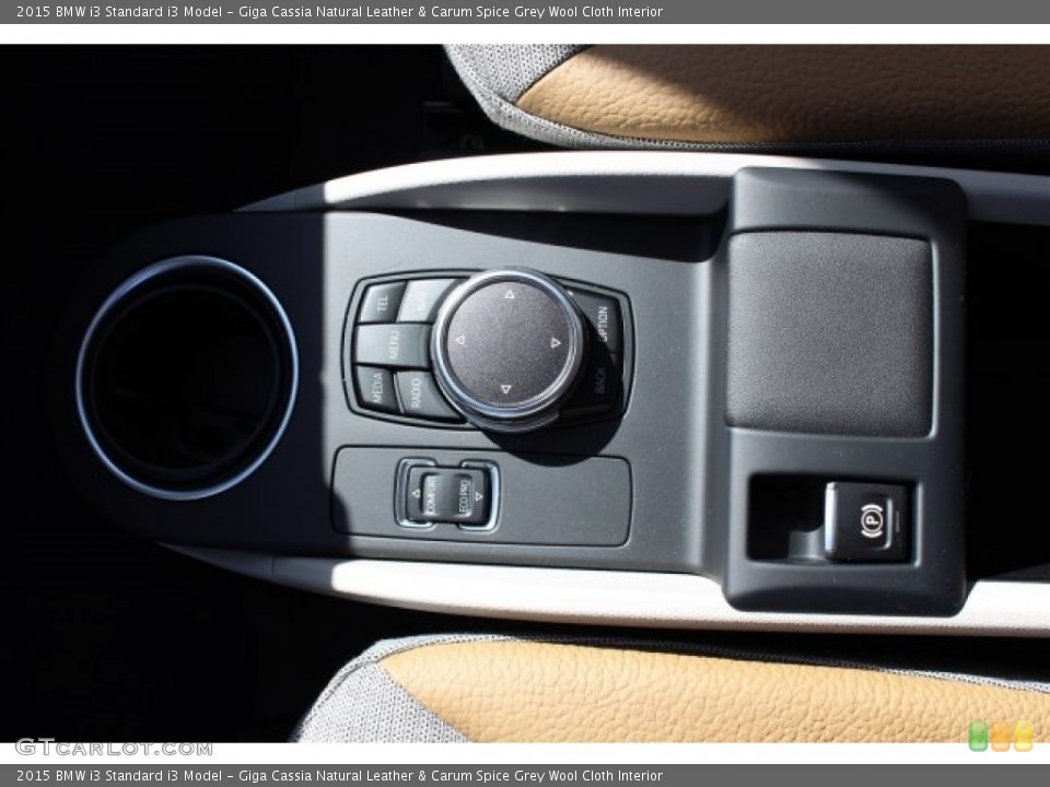 Giga Cassia Natural Leather & Carum Spice Grey Wool Cloth Interior Controls for the 2015 BMW i3  #102173930