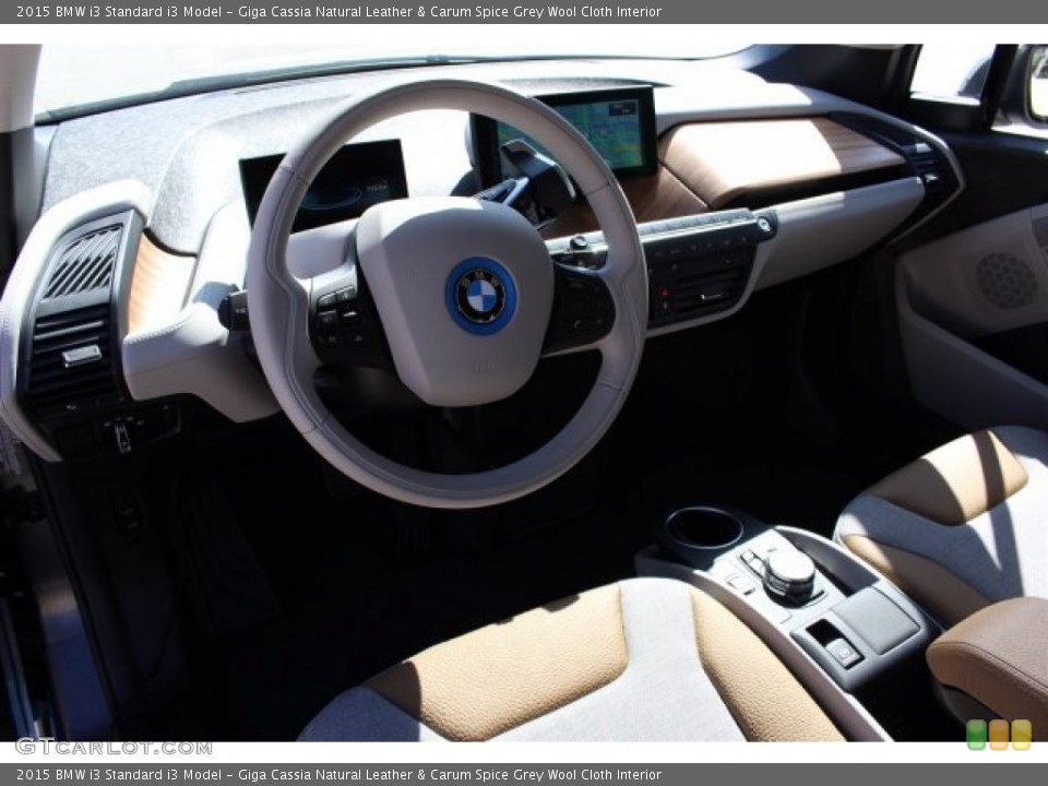 Giga Cassia Natural Leather & Carum Spice Grey Wool Cloth Interior Prime Interior for the 2015 BMW i3  #102173948