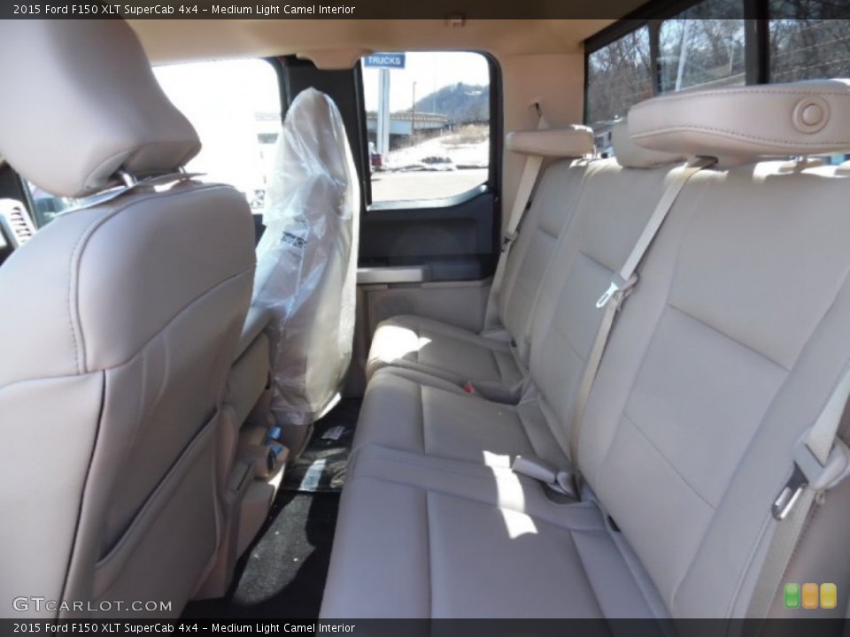 Medium Light Camel Interior Rear Seat for the 2015 Ford F150 XLT SuperCab 4x4 #102175631