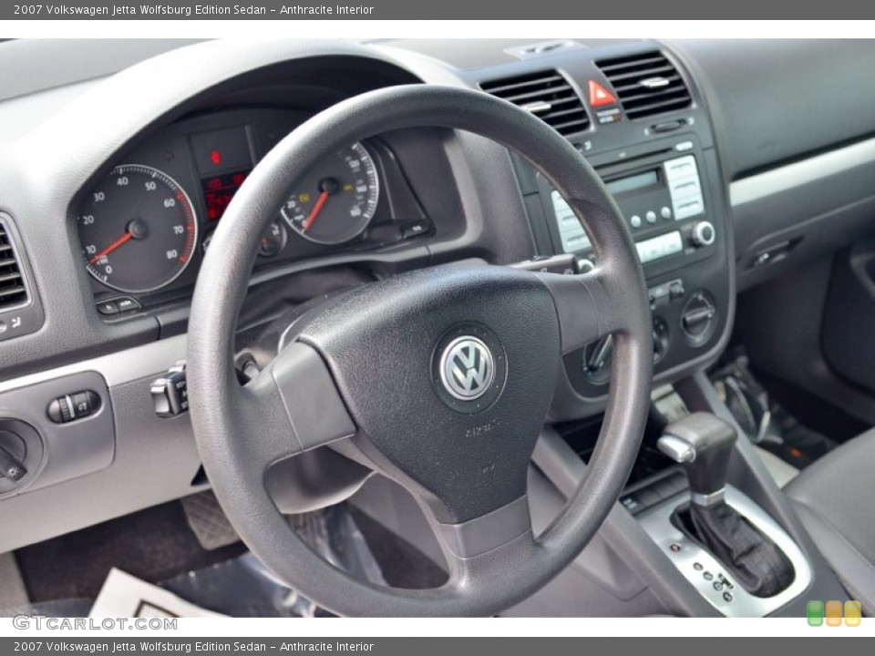 Anthracite Interior Steering Wheel for the 2007 Volkswagen Jetta Wolfsburg Edition Sedan #102177212