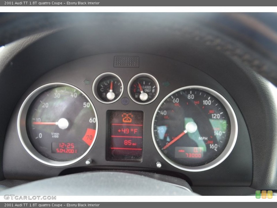 Ebony Black Interior Gauges for the 2001 Audi TT 1.8T quattro Coupe #102180767