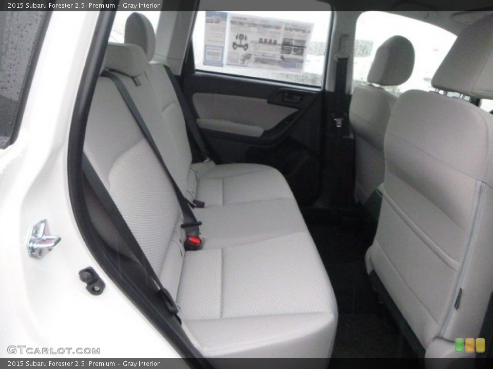 Gray Interior Rear Seat for the 2015 Subaru Forester 2.5i Premium #102181801
