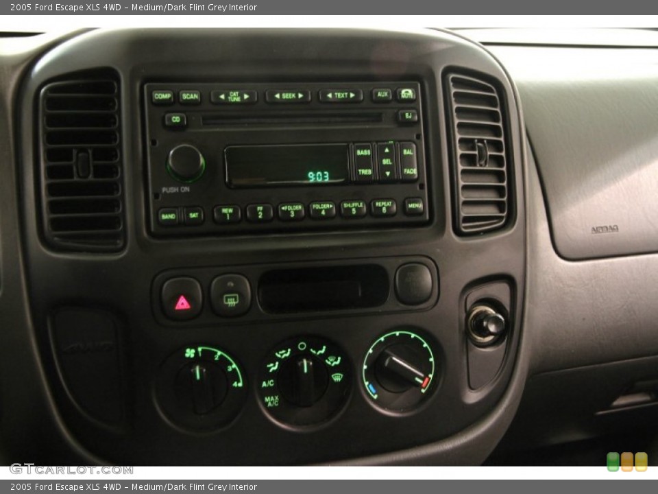 Medium/Dark Flint Grey Interior Controls for the 2005 Ford Escape XLS 4WD #102185807