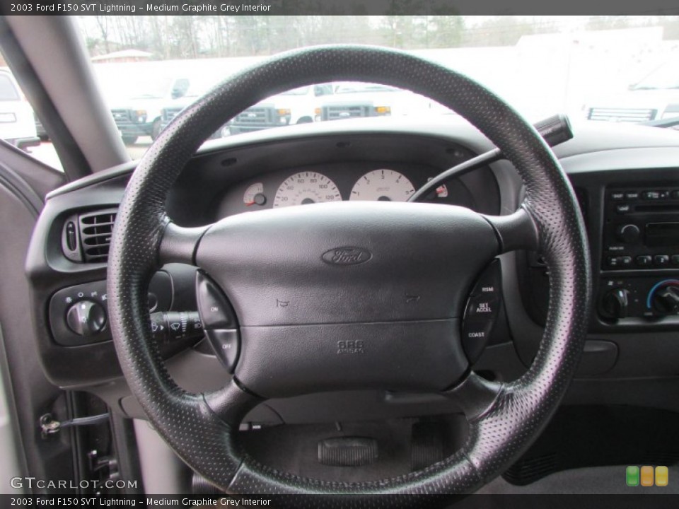 Medium Graphite Grey Interior Steering Wheel for the 2003 Ford F150 SVT Lightning #102198965