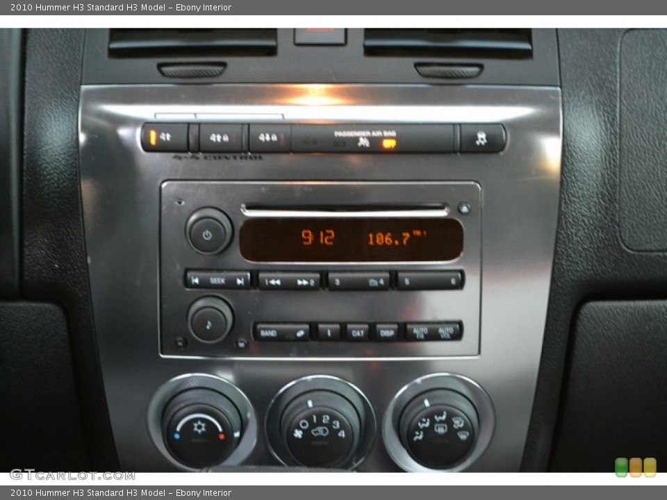 Ebony Interior Controls for the 2010 Hummer H3  #102200759