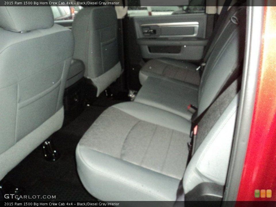 Black/Diesel Gray Interior Rear Seat for the 2015 Ram 1500 Big Horn Crew Cab 4x4 #102201740