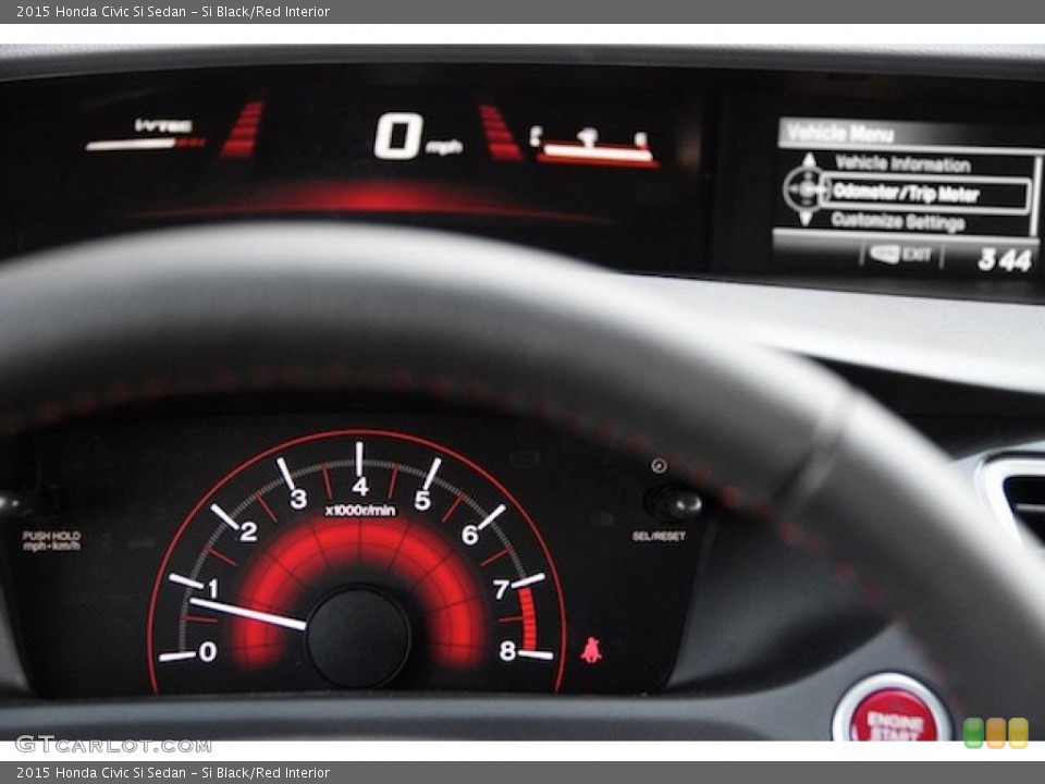 Si Black/Red Interior Gauges for the 2015 Honda Civic Si Sedan #102213095