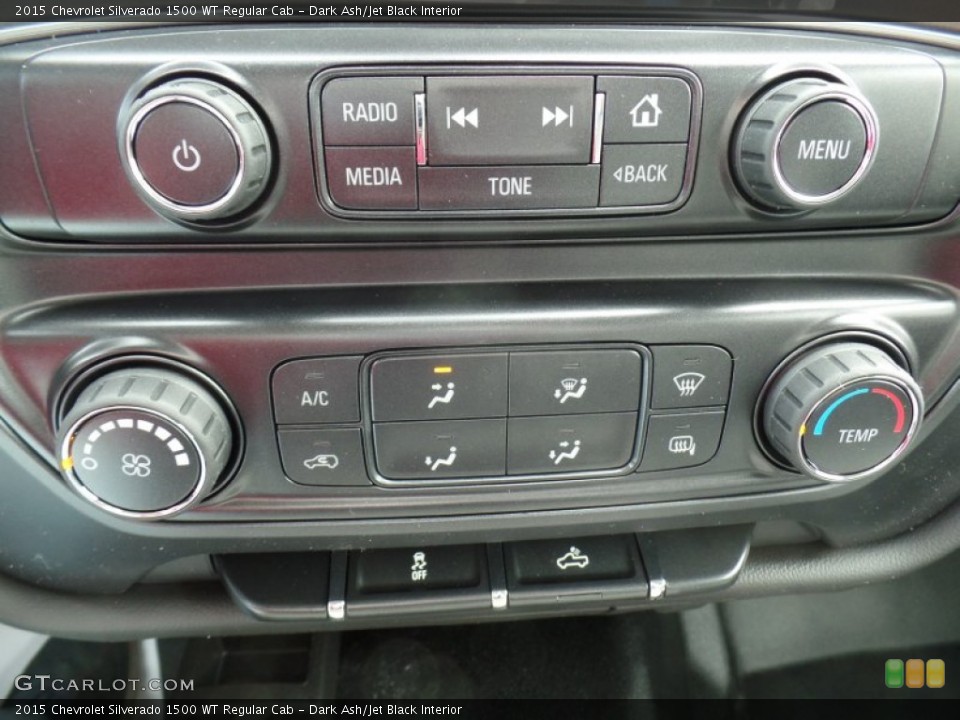 Dark Ash/Jet Black Interior Controls for the 2015 Chevrolet Silverado 1500 WT Regular Cab #102215336
