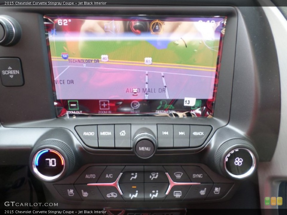 Jet Black Interior Controls for the 2015 Chevrolet Corvette Stingray Coupe #102218588