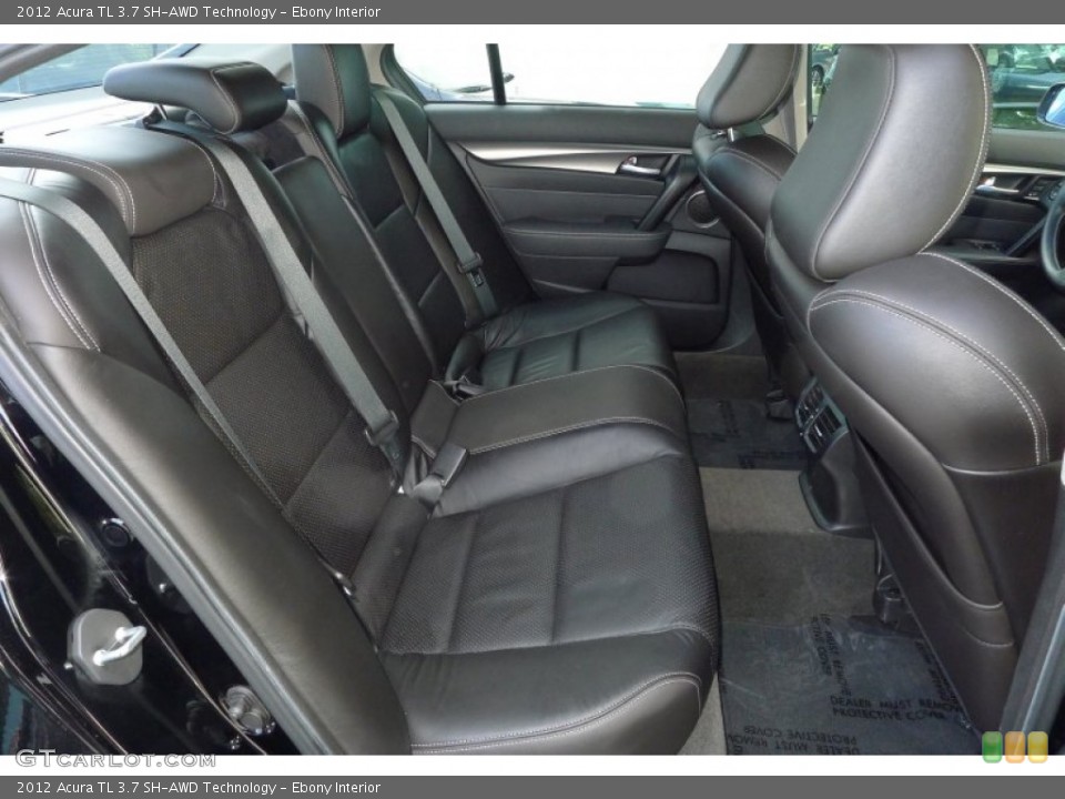 Ebony Interior Rear Seat for the 2012 Acura TL 3.7 SH-AWD Technology #102218957