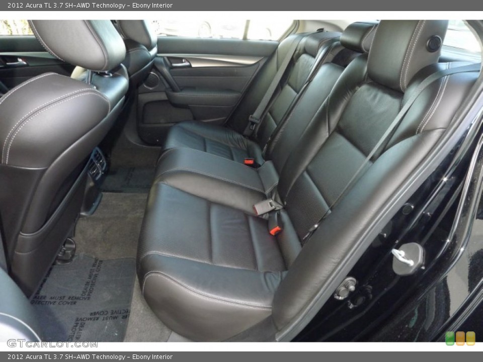 Ebony Interior Rear Seat for the 2012 Acura TL 3.7 SH-AWD Technology #102218972