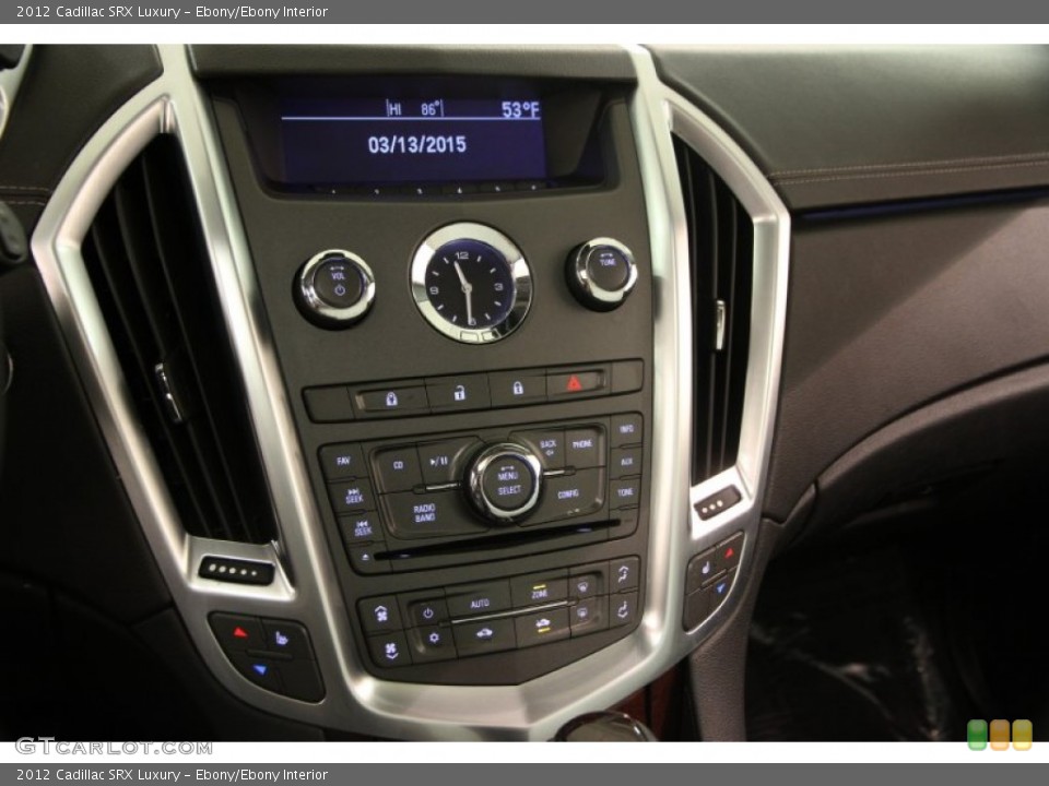 Ebony/Ebony Interior Controls for the 2012 Cadillac SRX Luxury #102220535