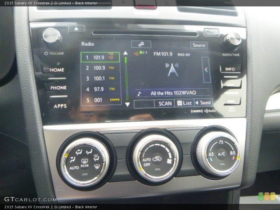 Black Interior Controls for the 2015 Subaru XV Crosstrek 2.0i Limited #102222874