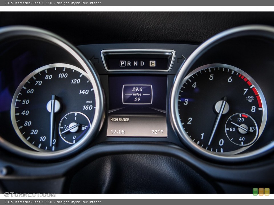 designo Mystic Red Interior Gauges for the 2015 Mercedes-Benz G 550 #102224737