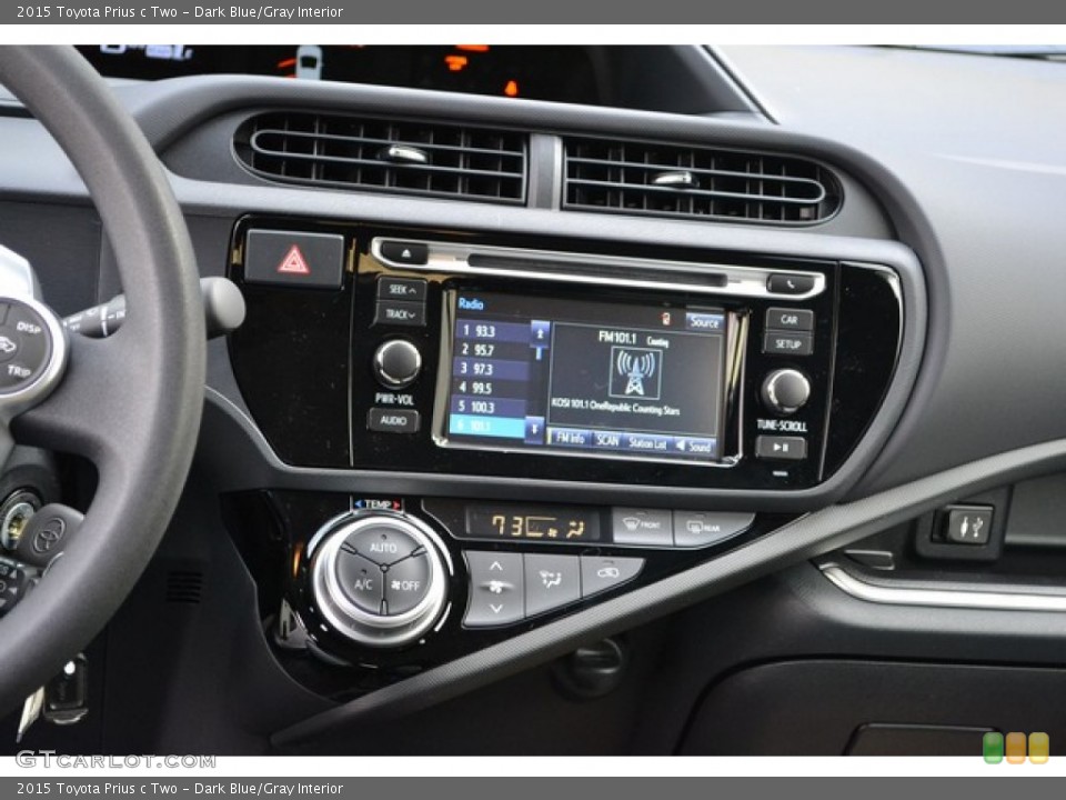 Dark Blue/Gray Interior Controls for the 2015 Toyota Prius c Two #102226744