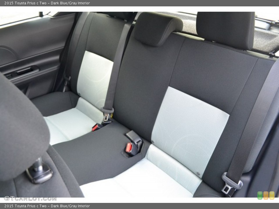 Dark Blue/Gray Interior Rear Seat for the 2015 Toyota Prius c Two #102226771