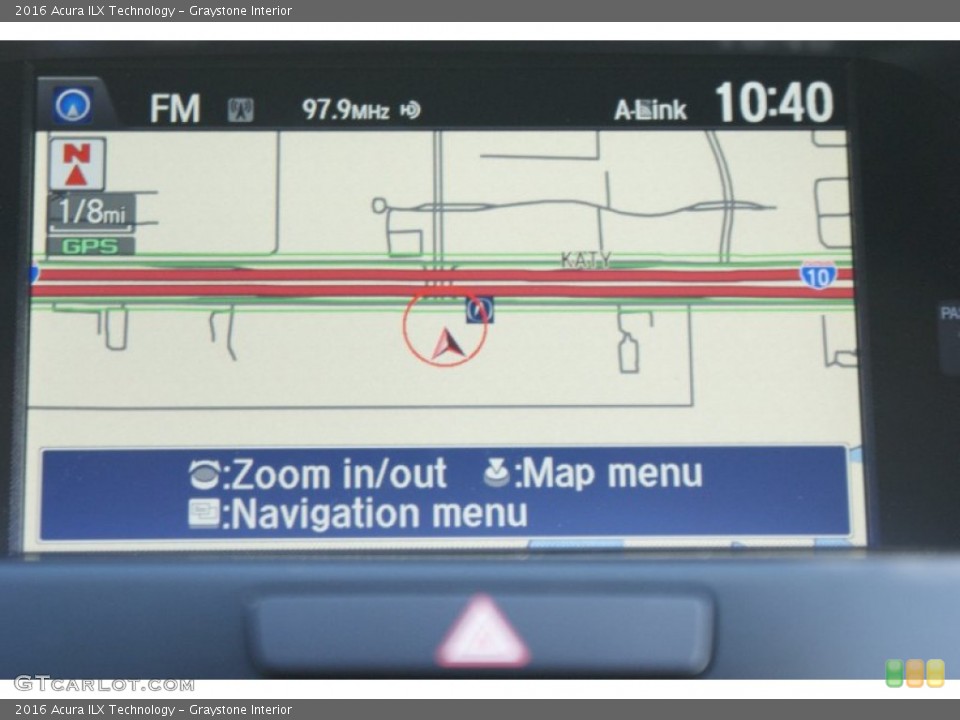 Graystone Interior Navigation for the 2016 Acura ILX Technology #102229786