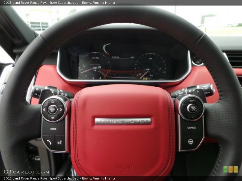 Ebony/Pimento Interior Steering Wheel for the 2015 Land Rover Range Rover Sport Supercharged #102229987