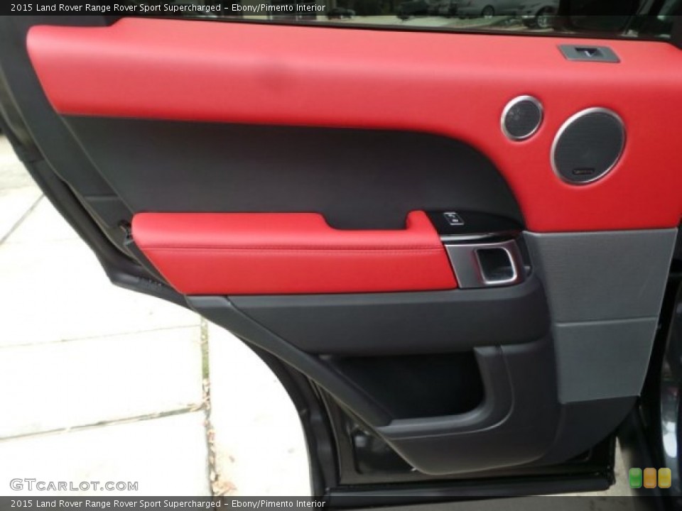 Ebony/Pimento Interior Door Panel for the 2015 Land Rover Range Rover Sport Supercharged #102230008
